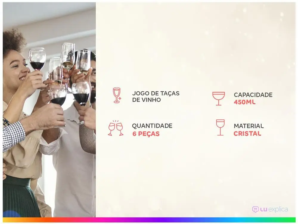 Crystal Wine Glass Set 450ml 6 Pieces