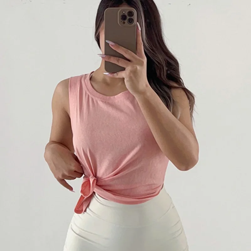Cloud Hide Quick Dry Sports Shirts for Women XL Crop Top Breathable Plus Size Yoga T-Shirt Gym Workout Cover-up Sleeveless Vest