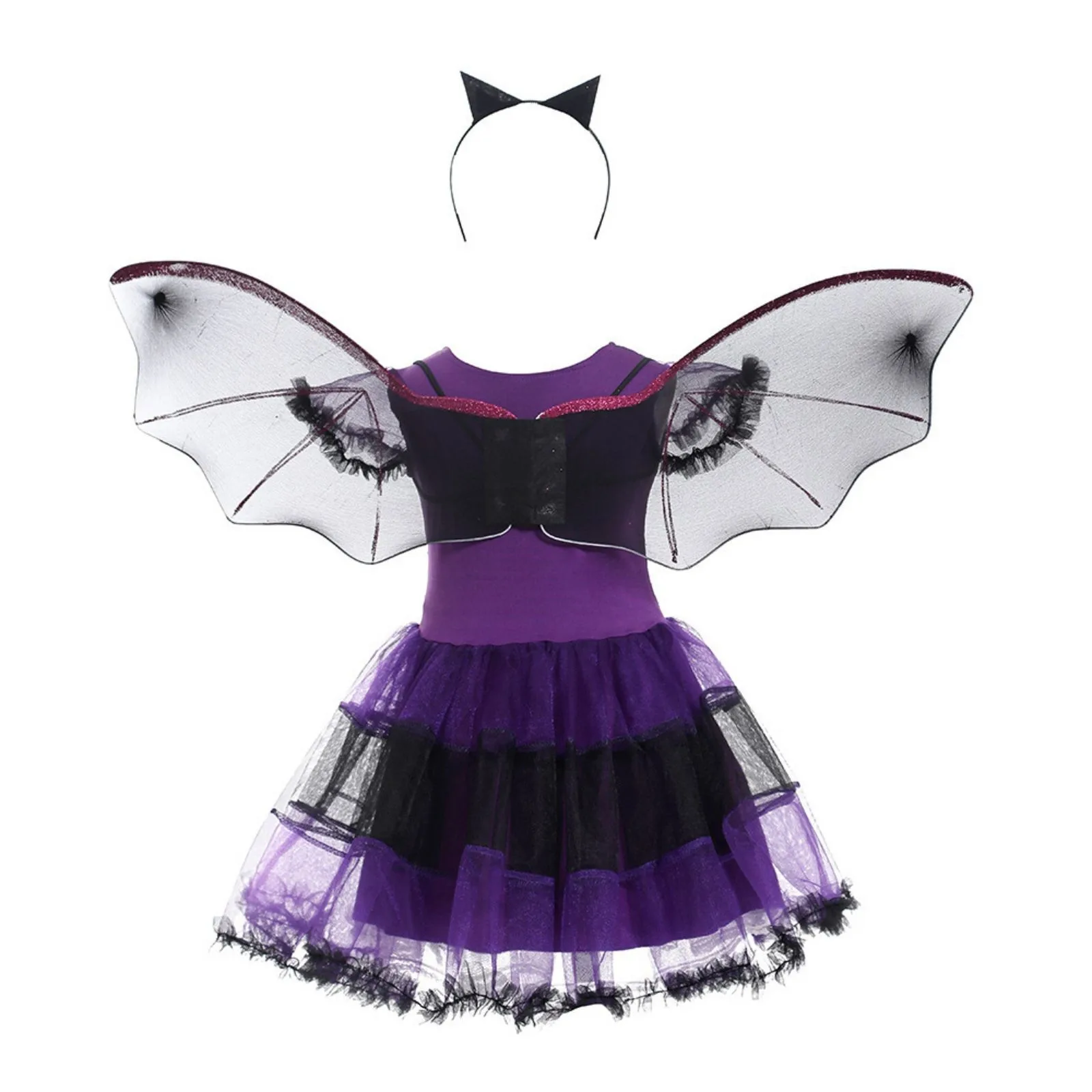 Halloween Girls Witch Dress Carnival Party Toddler Kids Bat Costume Infant Vampirina Dress Up Children Vampire Clothing