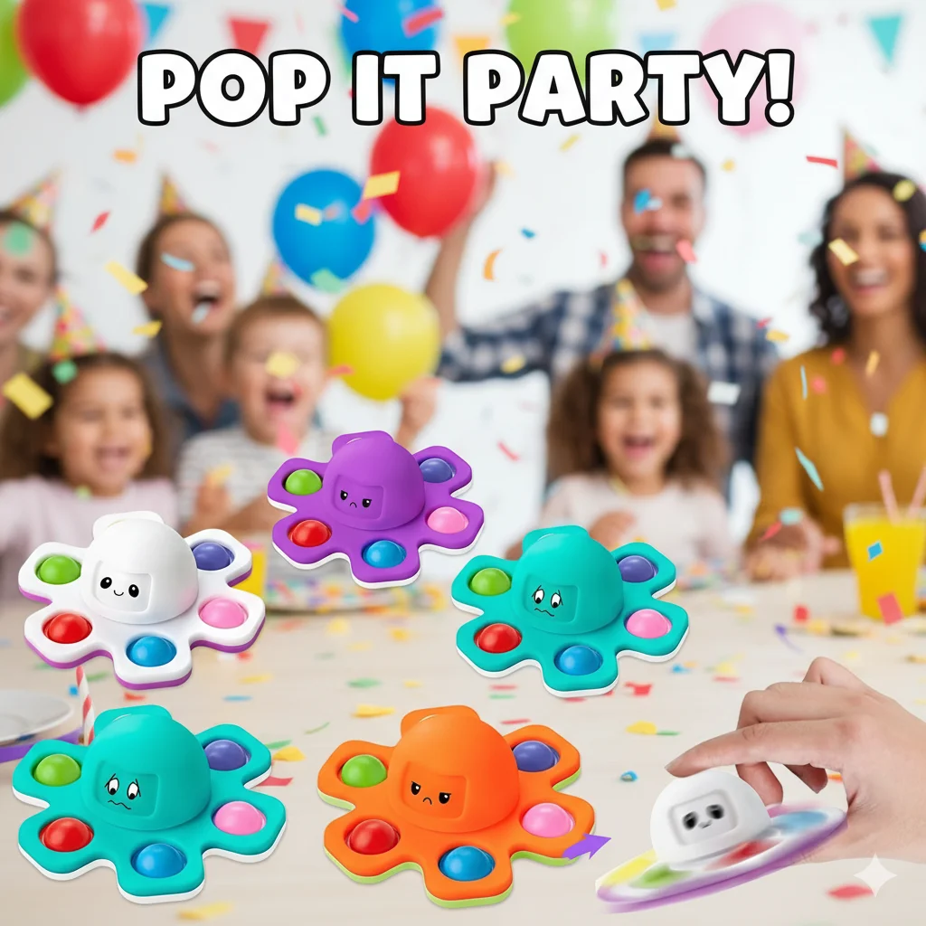 ของเล่นบีบฟองอากาศคลายเครียด สำหรับเด็กและผู้ใหญ่ ของเล่นเสริมพัฒนาการทางประสาทสัมผัส บรรเทาความวิตกกังวล ของขวัญสำหรับเด็กออทิสติก ของเล่นบีบเปลี่ยนหน้า
