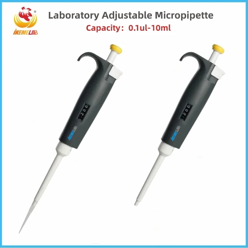 IKEME 1 pcs Micropipette Laboratory Digital Adjustable Automatic Pipette Plastic Pipette Chemistry Lab Equipment