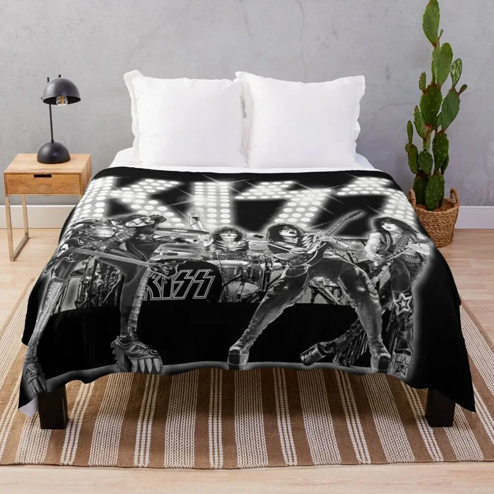 Kiss Band Concert Throw Blanket Beautifuls for winter Blankets