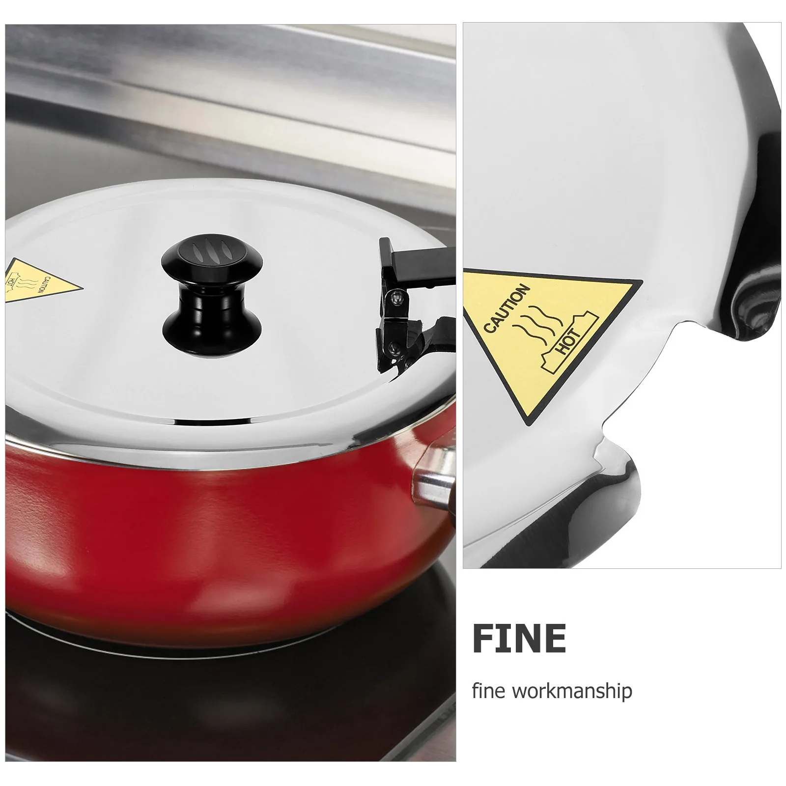 

Stainless Steel Cooker Replacement Round Thermal Pot Cover Ergonomic Anti-Scalding Handle Easy Clean Metal For Stew Cooker Soup