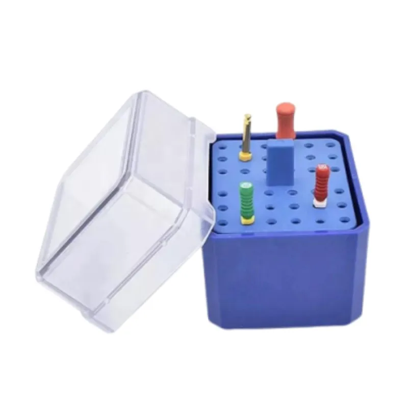 

36 Holes Dental Diamond Bur Holder Endo Files Stand Disinfection Box Dentistry Drilling Scaler Tips Organizer Case Autoclavable