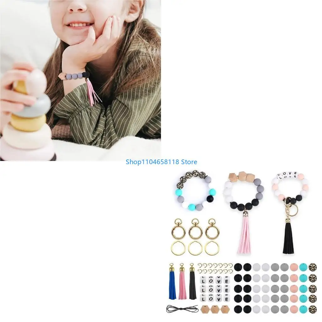 

84PEECES Silicone Beade Make Комплекты для цепочки для сети