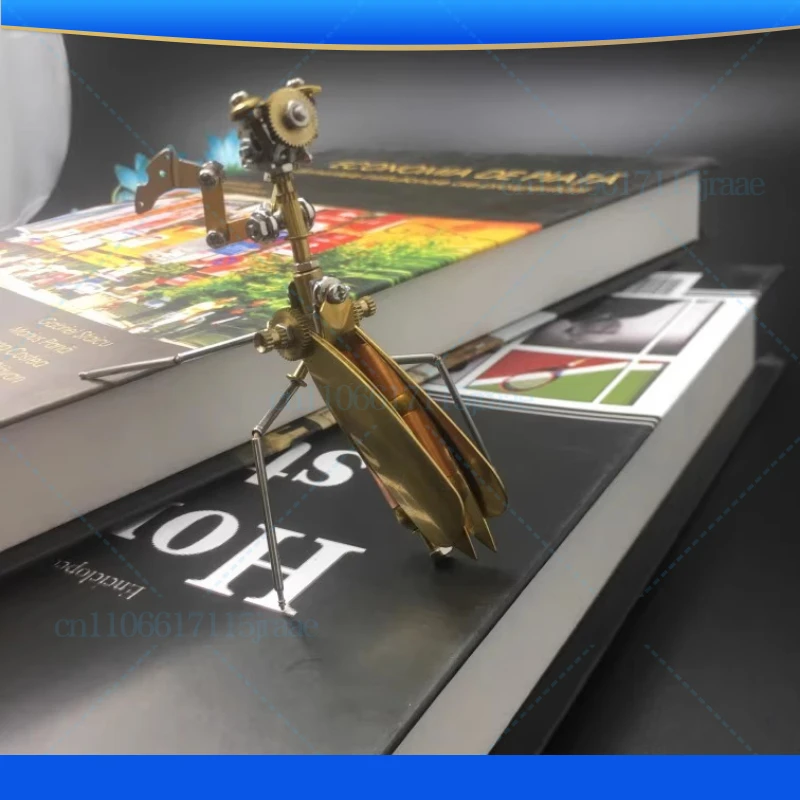 Steampunk Mechanical Insect Small Mantis Full Metal Pure Handmade Crafts Tabletop Ornament Gifts
