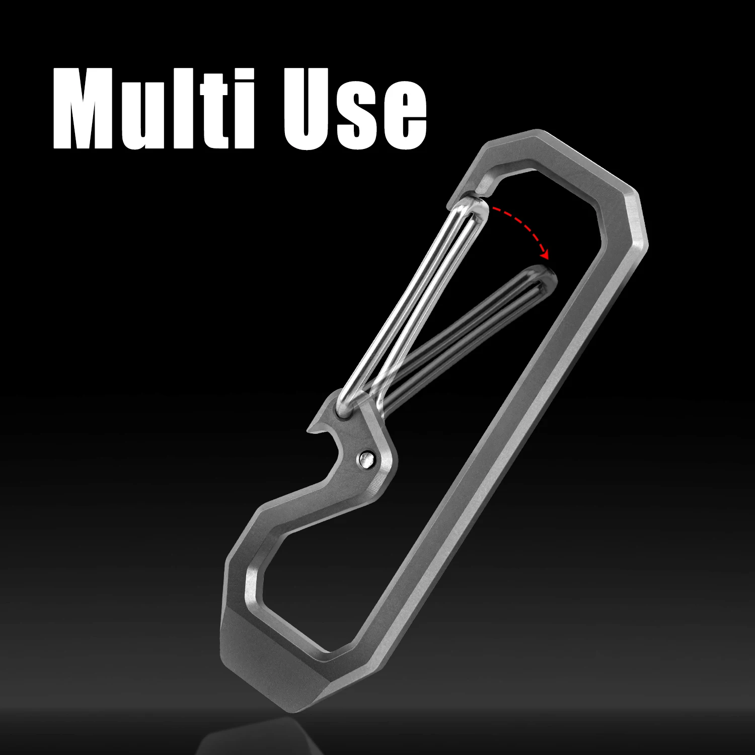 Titanium sealed bottle. Multifunctional keychain pendant