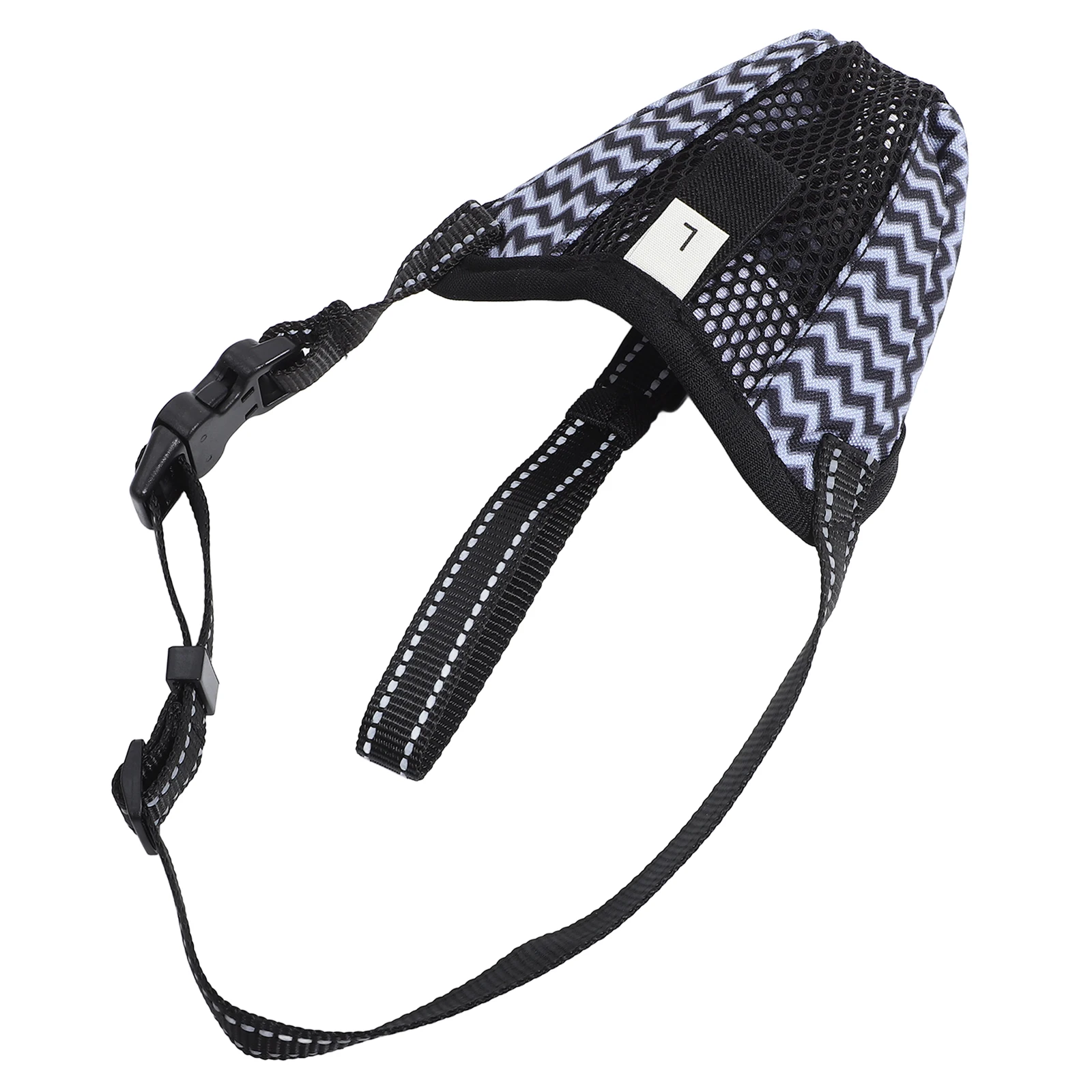 

Dog Muzzle Cloth L Size Gray Stripe Anti Bark Walking Puppy Mouth Cover Breathing Design Adjustable Dog Gear Pet Supplies