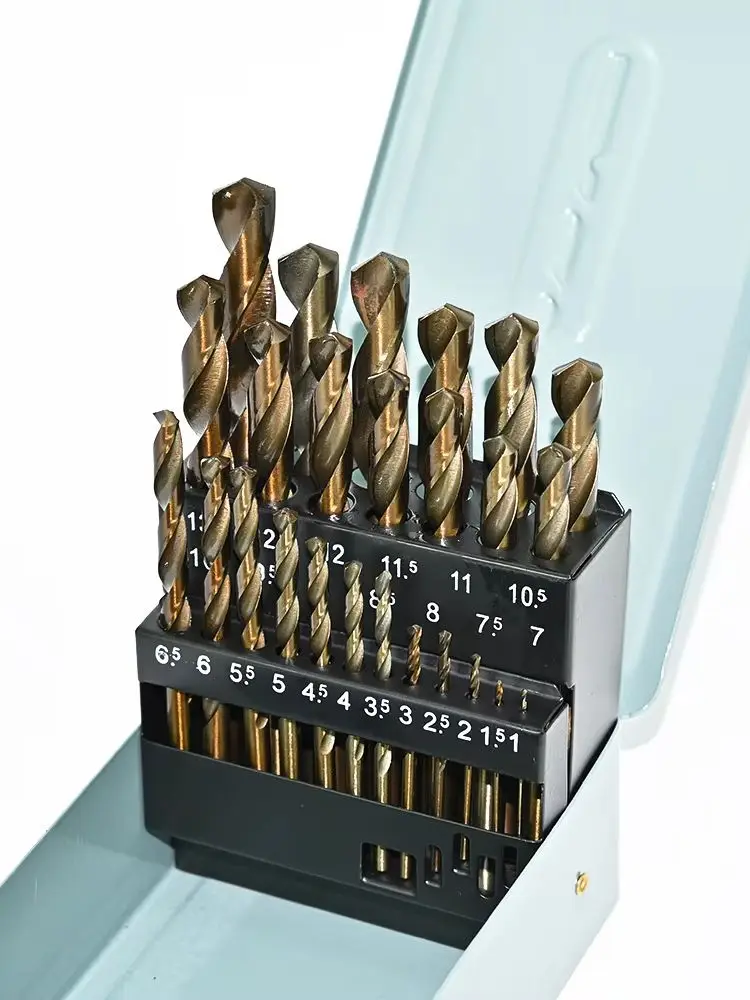 Zestaw wierteł kobaltowych metrycznych 25 szt., 1.0mm-13.0mm, wiertła HSS z kobaltem do metalów hartowanych, stali nierdzewnej, żeliwa. — 2