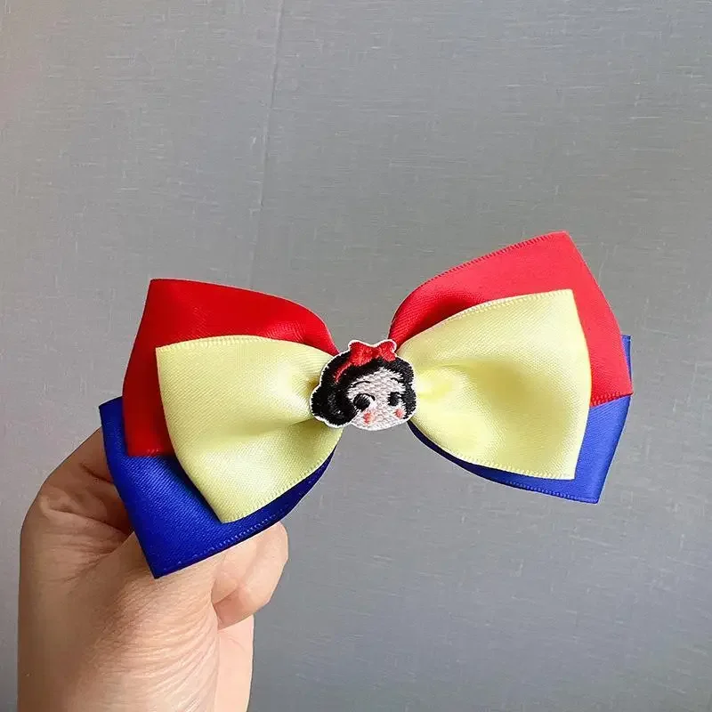 Cartoon Snow White Children\'s Hairpins Cartoon Peripheral Disney Creative Bow Cute Sweet Headwear Hairpins Small Gifts Wholesale