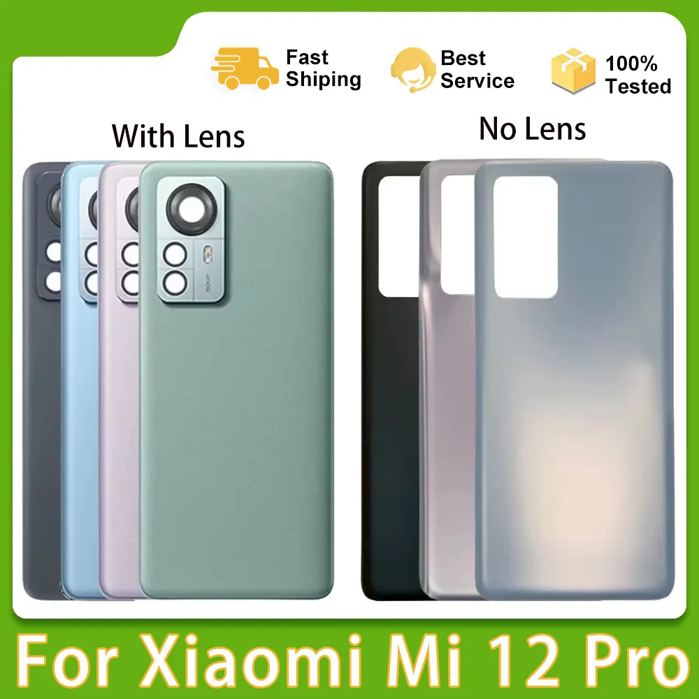 

Оригинальная задняя крышка батарейного отсека для Xiaomi Mi 12 Pro, стеклянная задняя крышка Mi12 Pro 2201122 C 2201122 G с объективом рамки камеры
