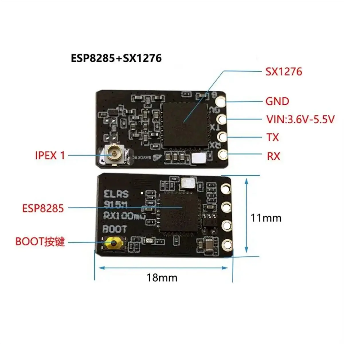 ABGN ELRS Nano 2.4G Receiver ExpressLRS Long Range Receiver for RC FPV Traversing Drones Parts