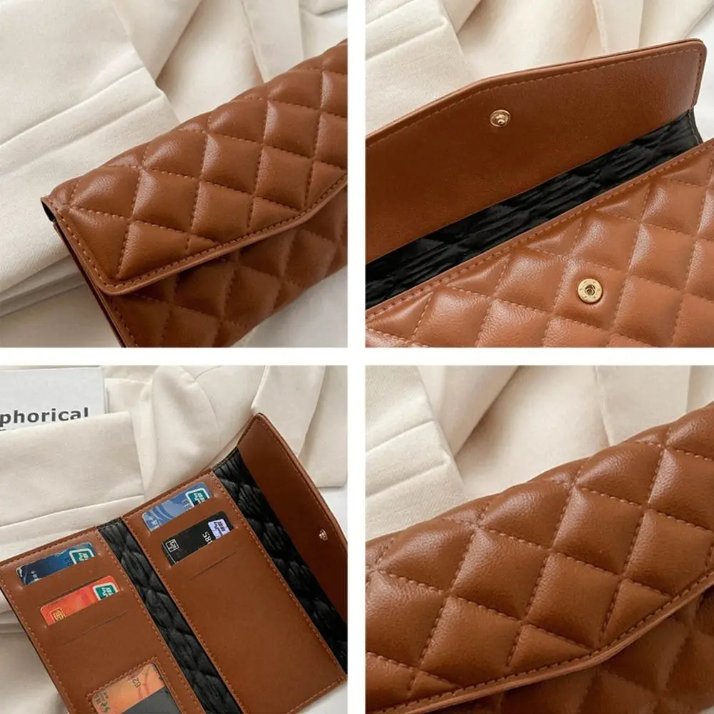 Portable PU Leather Holding Long Wallet Multi-function Large Capacity Coin Purse Clutch Bag Lady
