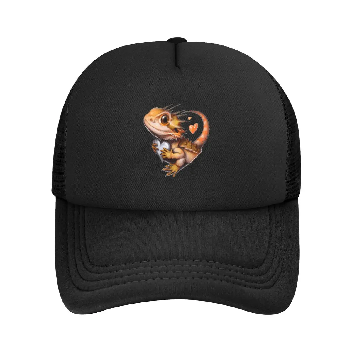 Baby Bearded Dragon Loves Me Mesh Baseball Caps Snapback Fashion Baseball Hats Breathable Casual Casquette Outdoor Unisex