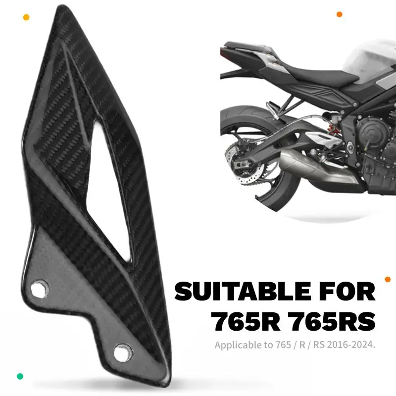 A30F-Motorcycle Foot Pedal Heel Guard Plates Decoration For Triumph Street Triple 765R 765RS 2016-2024 Motorcycle Accessories