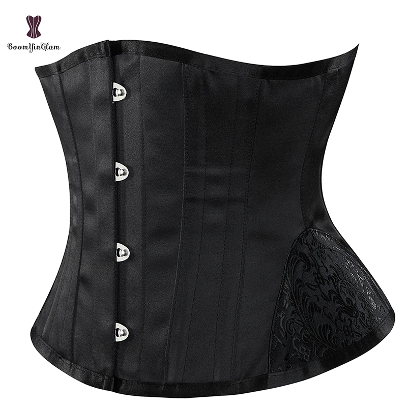 Front 4 oder 5 Busk Clip Stahl ohne Knochen Taille Training Bustier Brokat Unterbrust Korsett für Frauen Hou glass Body Shaper Größe XXS-6XL