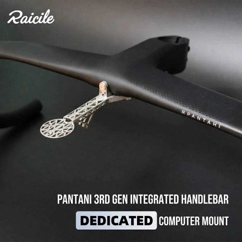 

Titanium Alloy Bike Computer Mount TC4 Ultra Light High Strength Integrated Handlebar Bracket For Garmin Wahoo Cycling