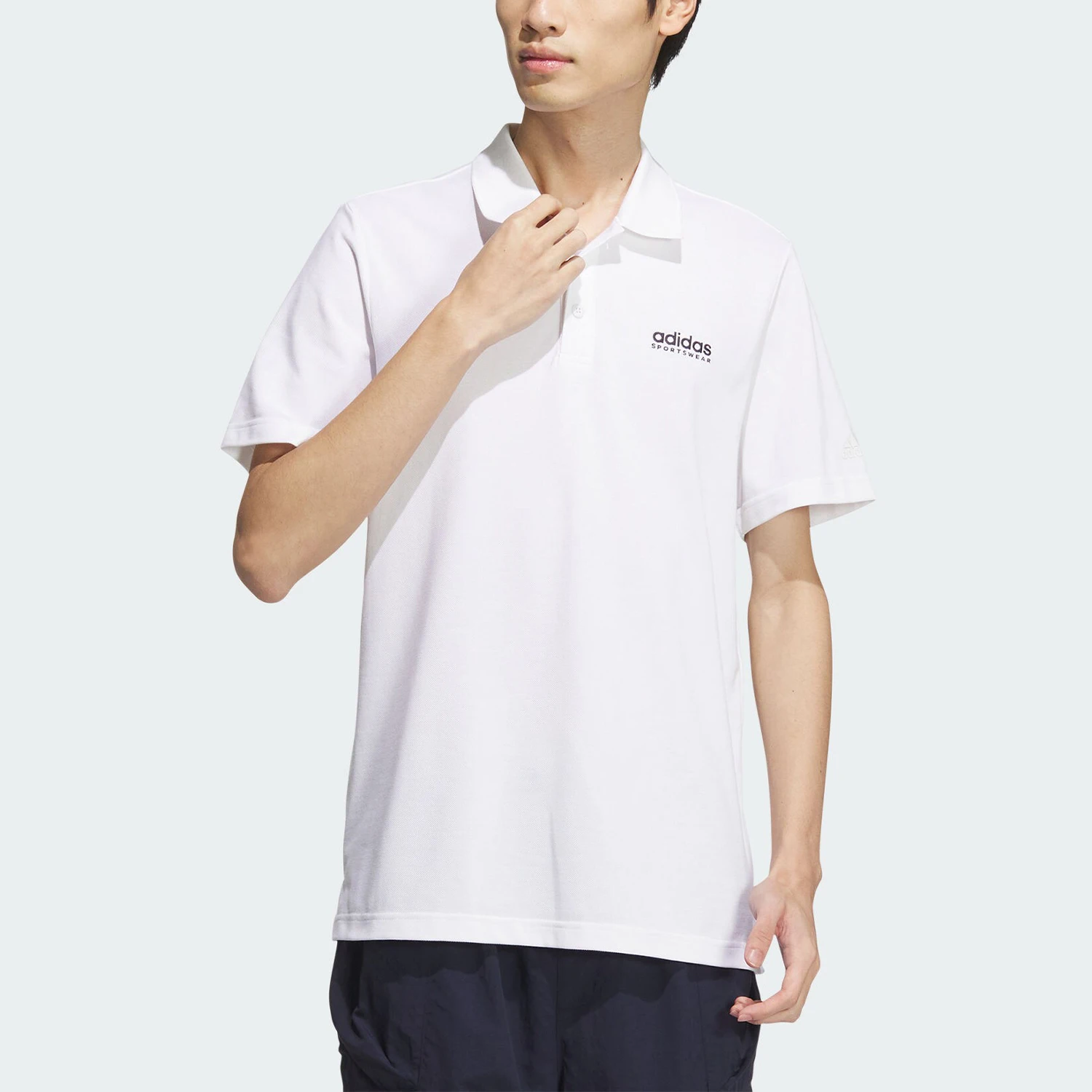 Adidas genuine V SOLID POLO men's sports and leisure POLO shirt JI9056
