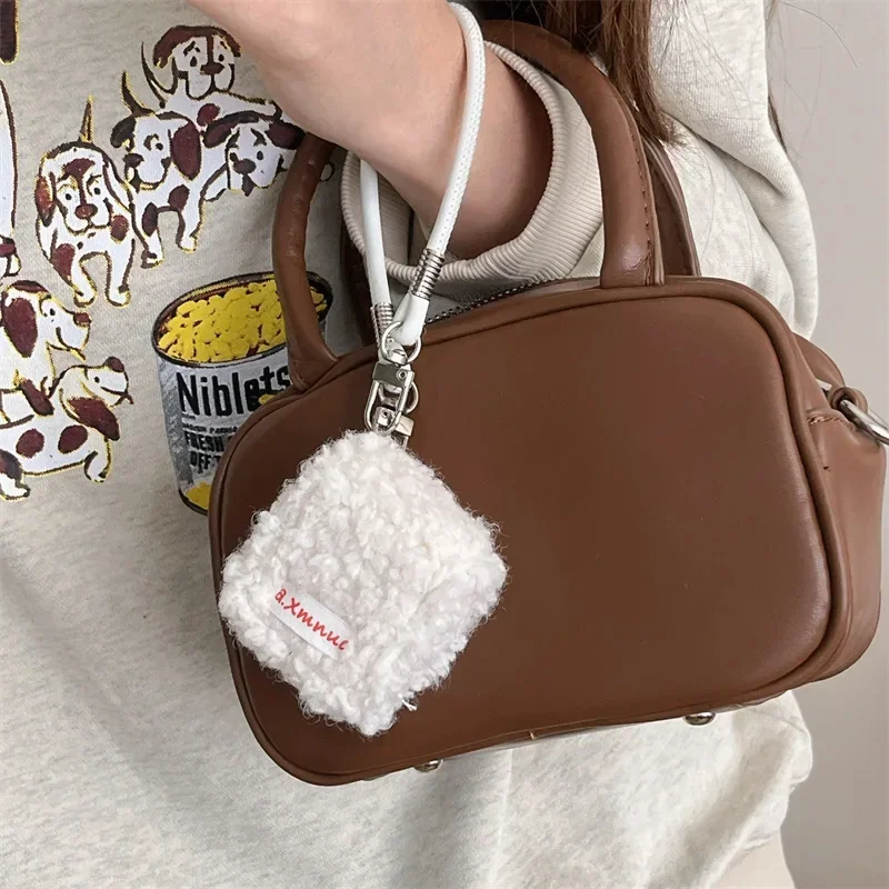 Plush Mini Bag Lanyard Case for AirPods 4 Airpod 1 2 3 Pro Pro2 Bluetooth Earbuds Charging Box Protective Earphone Case Cover