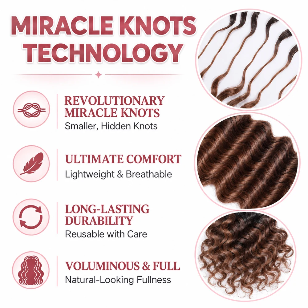 Miracle Knots #4 Brown Deep Wa - Human Hair Wigs recension och pris