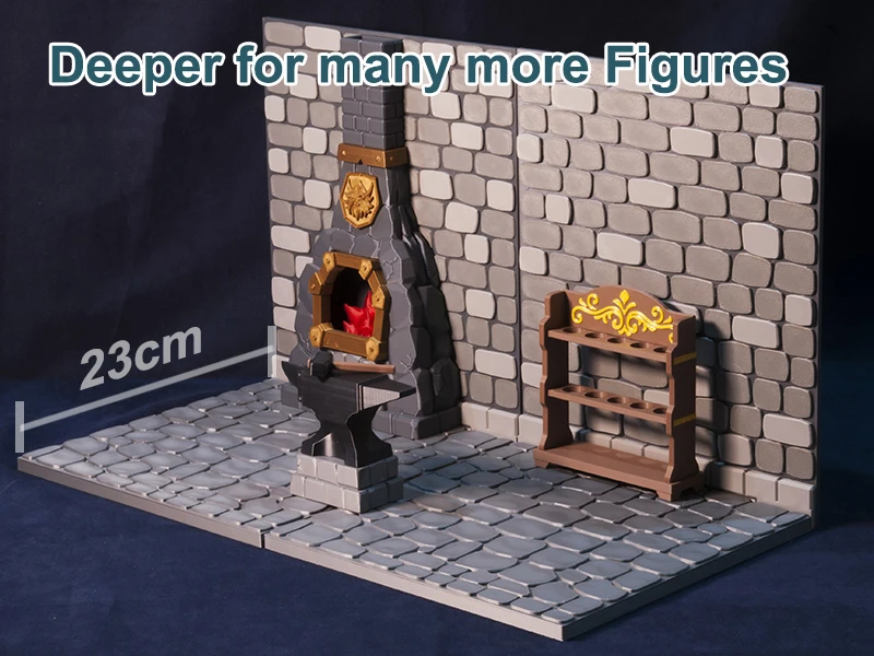 Base de exhibición, soporte de escena de diorama a escala 1/12, tienda de herrero Medieval, estante para yunque de forja, accesorio para figura de acción de hombres de cuatro caballos