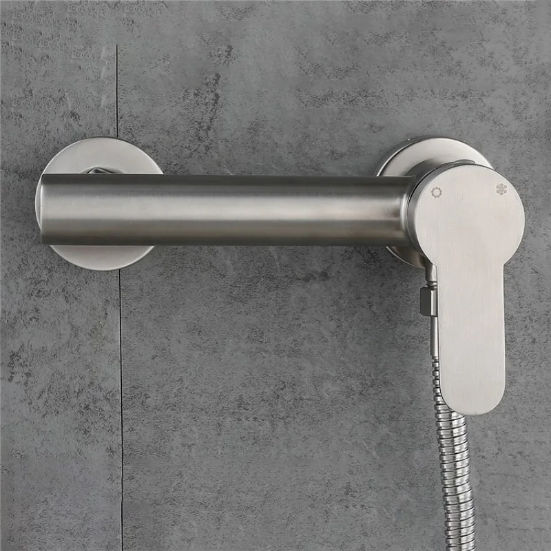 

Настенный смеситель для душа и биде, регулирующий клапан для горячей и холодной воды, переключатель для ванны, цветок, разбрызгиватель, скрытый смеситель для душа G1/2in