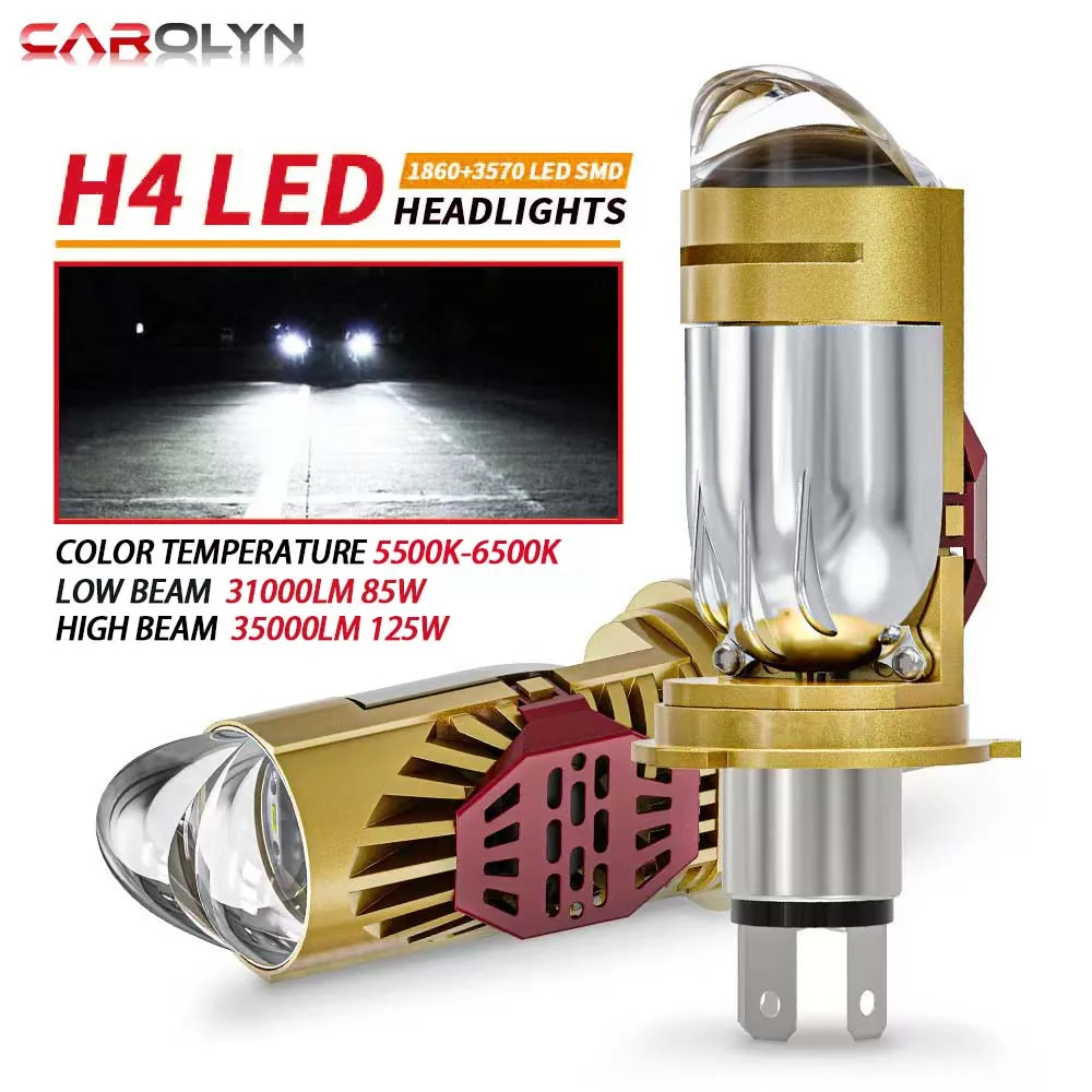 

Camoto Budget Car Sauna LED Light Bulb H4 Lens 350000lm 125W Automatic Light Bulb Canbus Turbo High, 12V, 24V