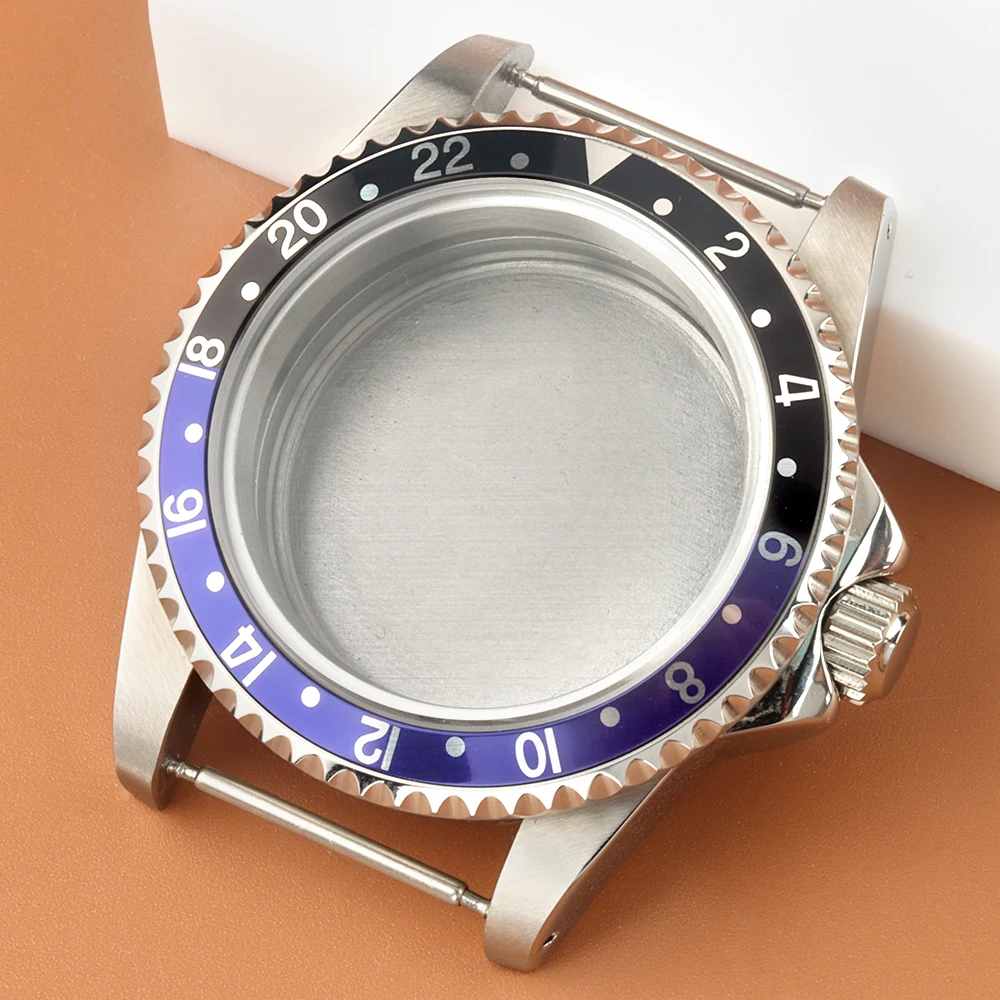 

39.5mm NH35 Sapphire Glass Watch Case Fit Sub GMT Seiko NH35 NH36 Movement 28.5mm Dial 316L Stainless Steel Vintage Watch Case