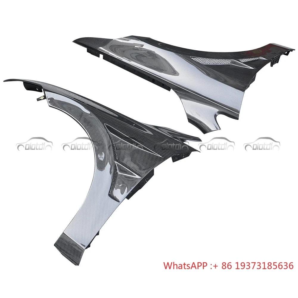 H1 Style Carbon Fiber Front Bumper Side Fender Splitters Car Body for Volkswagen VW Golf 8 GTI MK8