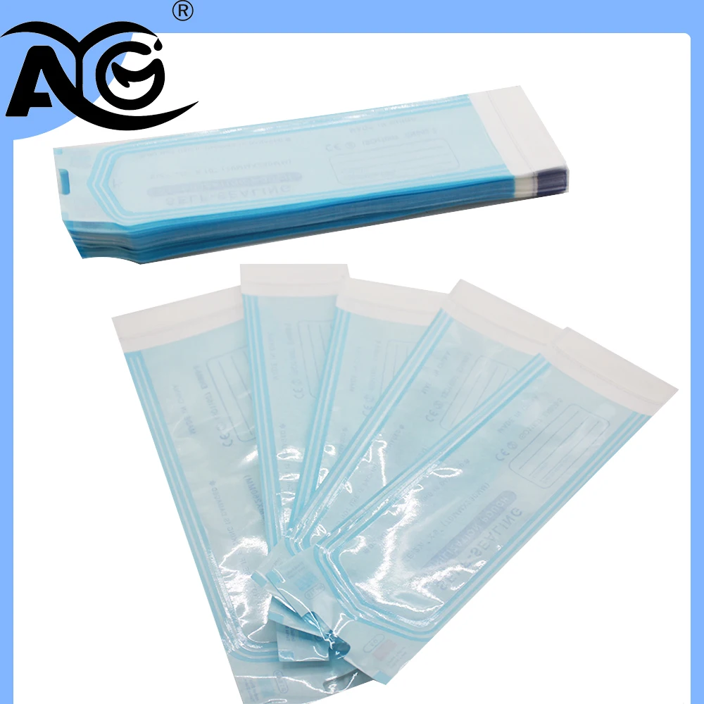 AG 20PCS/Pack Self-Sealing Sterilization Pouches Disposable Dental Sterilization Bags Storage Bag Dentistry Materials Tools