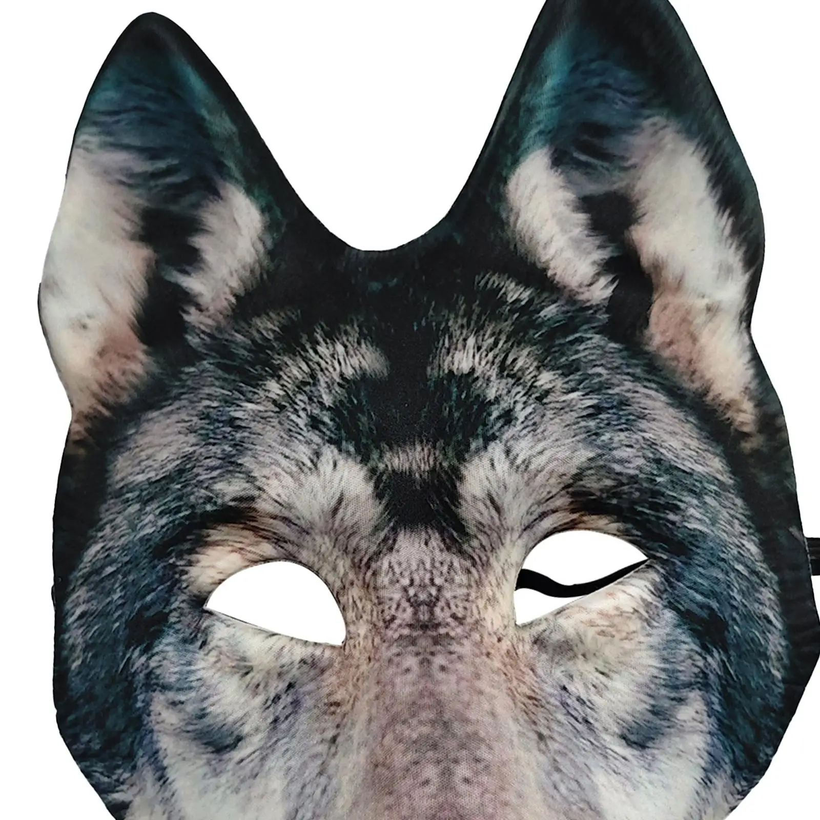 Máscara de cabeça de lobo, adereços de cosplay de lobo para vestido extravagante, festa, paródios, cosplay