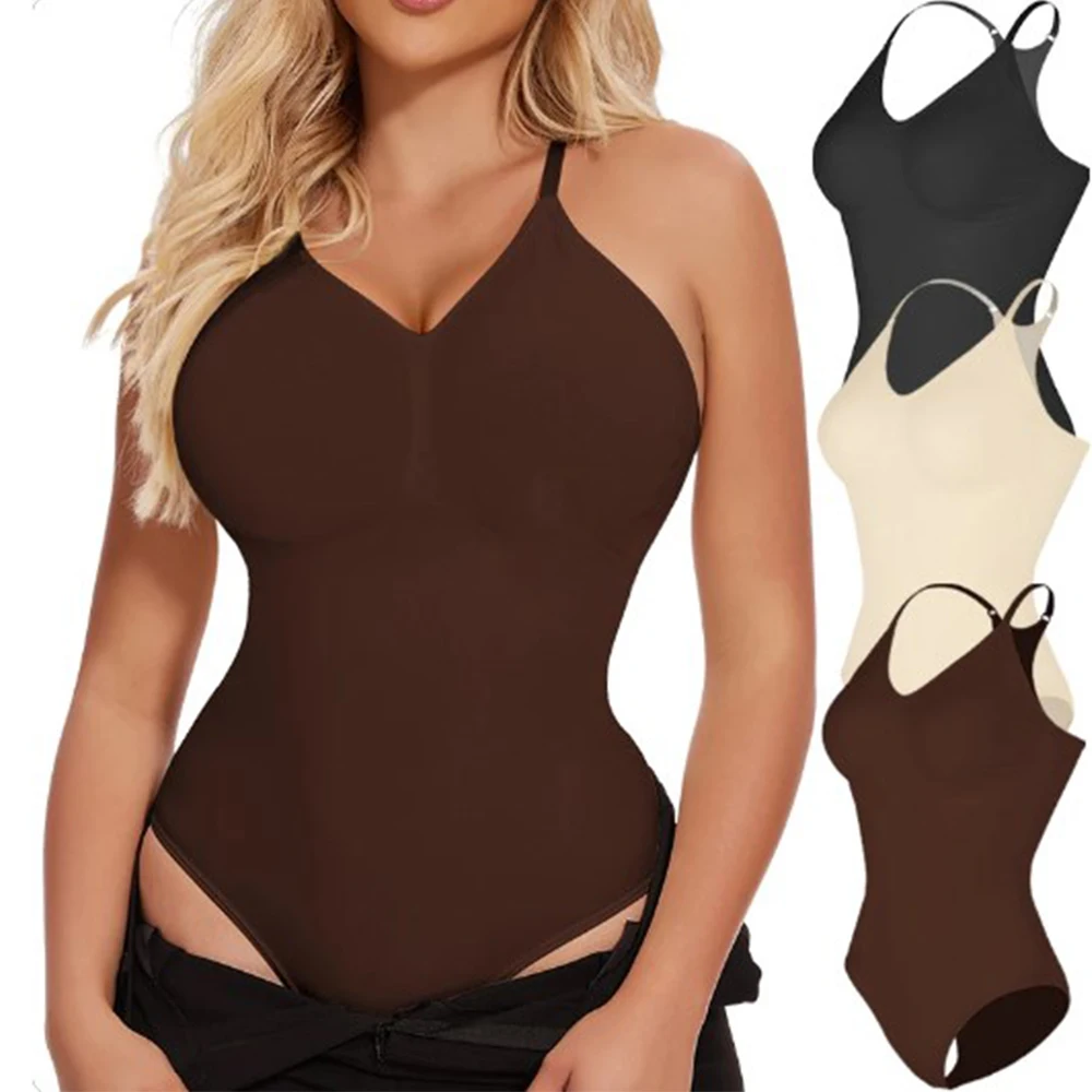 

Camisole Bodysuits for Womens Tummy Control Slimming Shapewear Butt Lifter Seamless Body Shaper Tank Tops Built in bra Corset