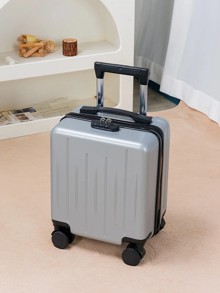 Caja de equipaje de mano de 14 pulgadas, Maleta de tamaño pequeño, ruedas giratorias silenciosas simples y elegantes, adecuadas tanto para hombres como para mujeres