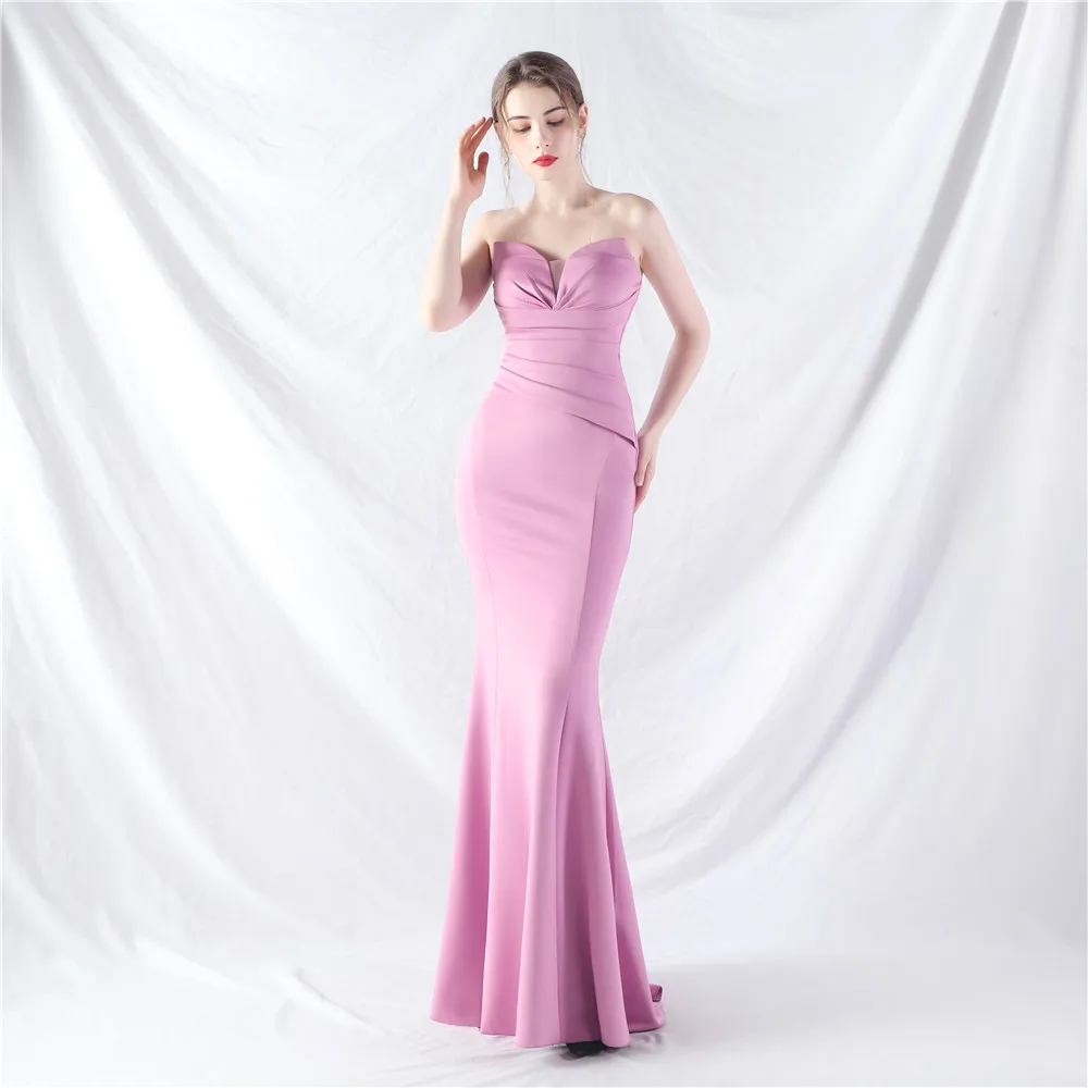 Customized Women's Bodycon Long Dress Sweatheart Mermaid Evening Bridesmaid Dresses