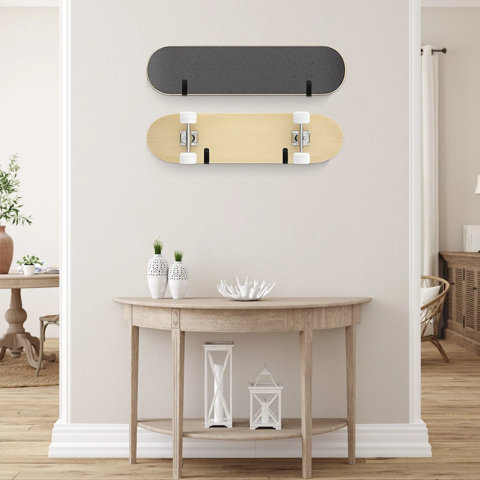 

4Pcs Snowboard Wall Mount Heavy Duty U-Shaped Hooks Screw Skateboard Surfboard Tool Organizer Wall Holder