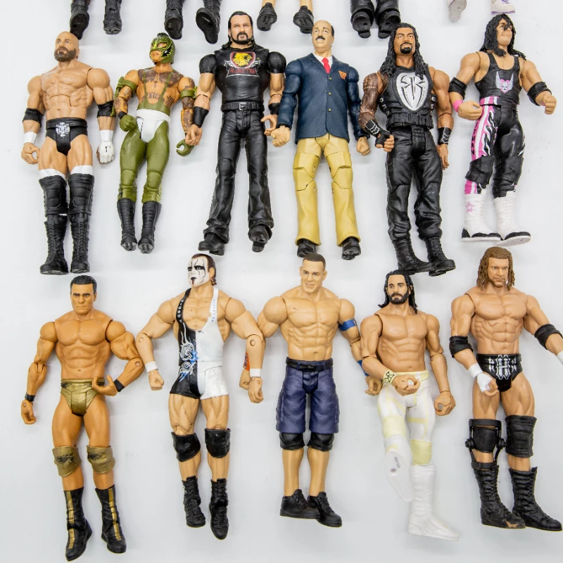 Wrestler Action Figure Collection Joints Movable Dolls Toy Table Ornament Boys Children Birthday Gifts 6-inch 18cm Figures