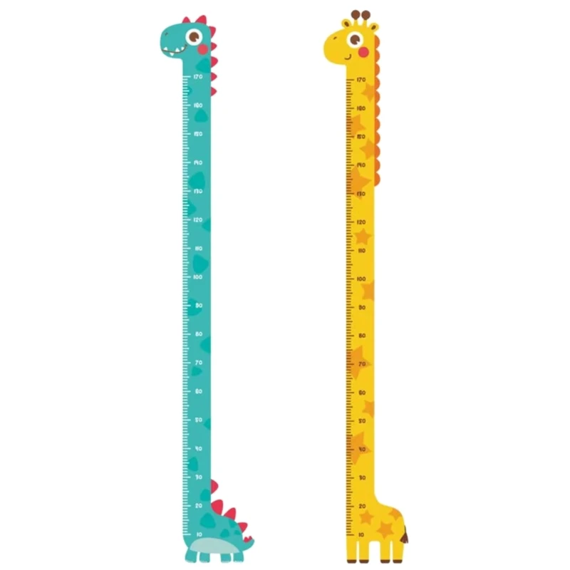 Adesivo decorativo da parete Adesivi rimovibili in PVC Carino dinosauro/giraffa decalcomania righello Dropshipping