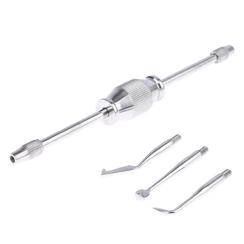 

3PCS Stainless Steel Dental Crown Remover Equipment Tool Automatically Take Manual Control Crown Tool with 3 Tips Press Button