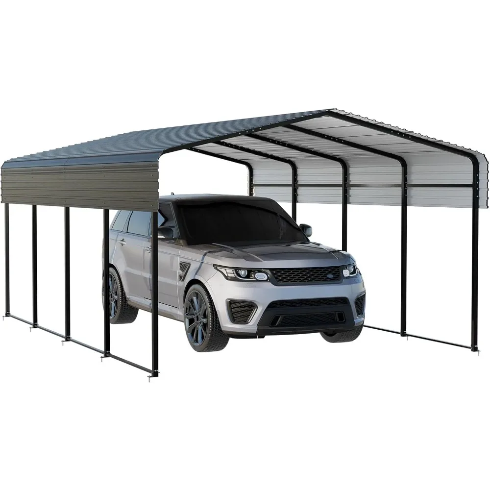 

Metal Carport 13 x 20 FT with Heavy Duty Metal Frame & Galvanized Steel Roof, Metal Car Garage, Sturdy Canopy Shelter for Car, T