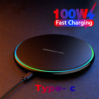 NEW 100W  Wireless Charger for iPhone 13 12 11 Xs Max X XR 8 Fast Charging Pad Ulefone Doogee Samsung Note 9 8 S10 Plus S20 21