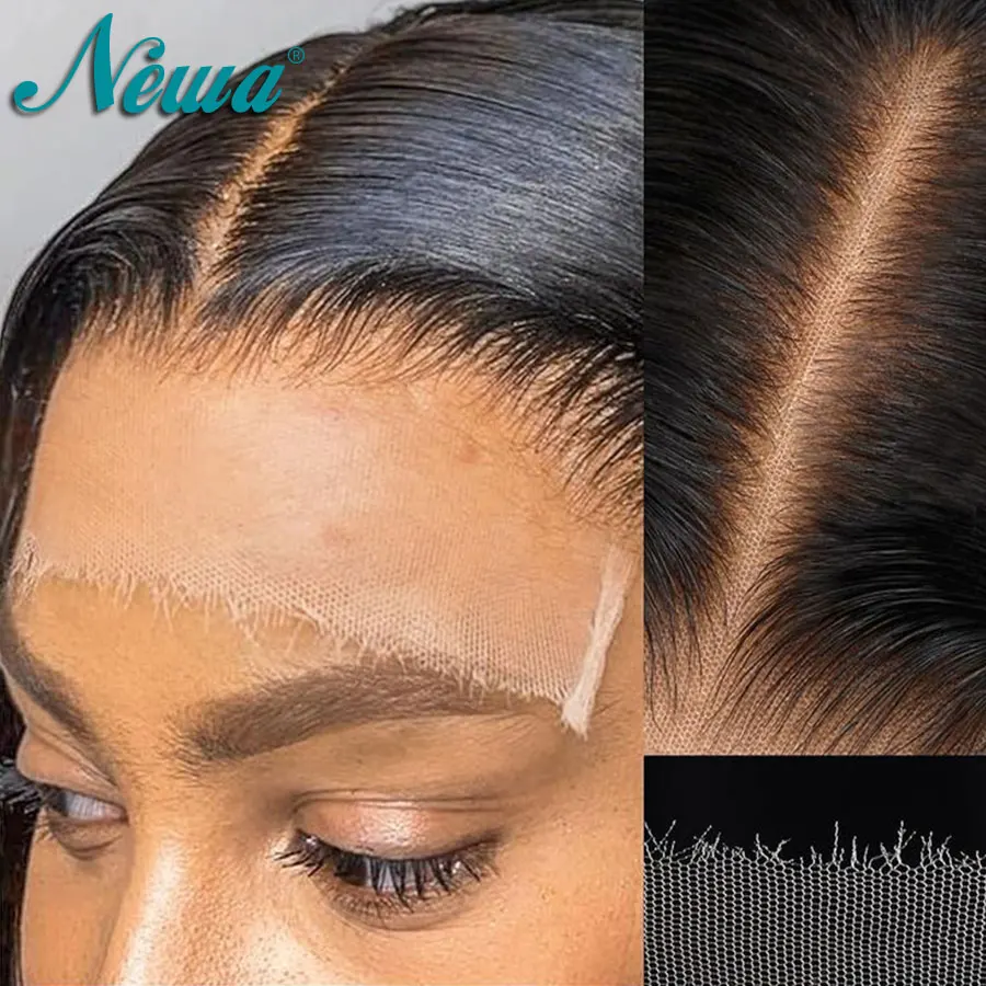 

Newa Hair Invisible Real HD Lace Melt Skins 100% человеческие волосы Предварительно выщипанные HD Кружевная фронтальная застежка Маленькие узлы Прямые и объемные волны