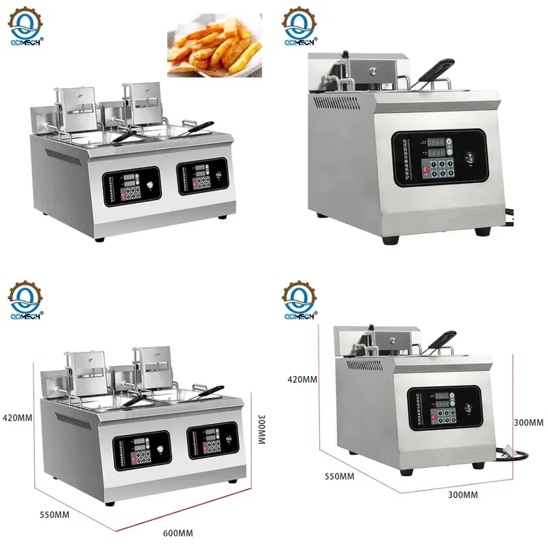 2026 MI QDMECH High Efficiency Lift Electric Deep Fryer Good Performance Commercial Timed Automatic Lifting Fryer