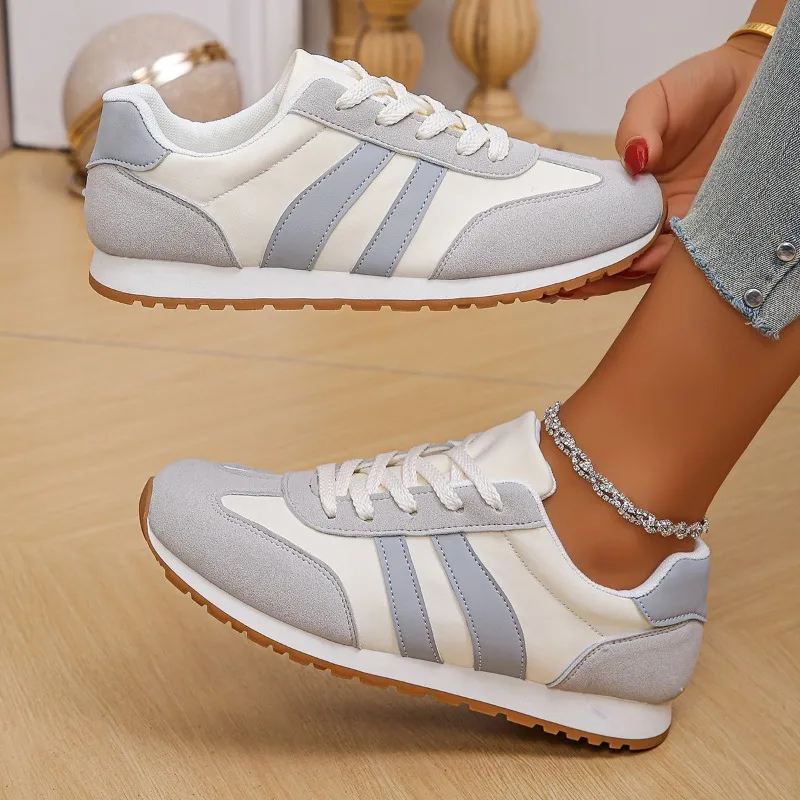 Superfície de pano casual feminino leve sapatos esportivos 2025 primavera outono all-match respirável tênis de corrida zapatos de mujer