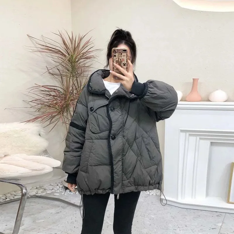 Piumino invernale da donna nuovo per pendolari Giacca ampia con giunture antivento