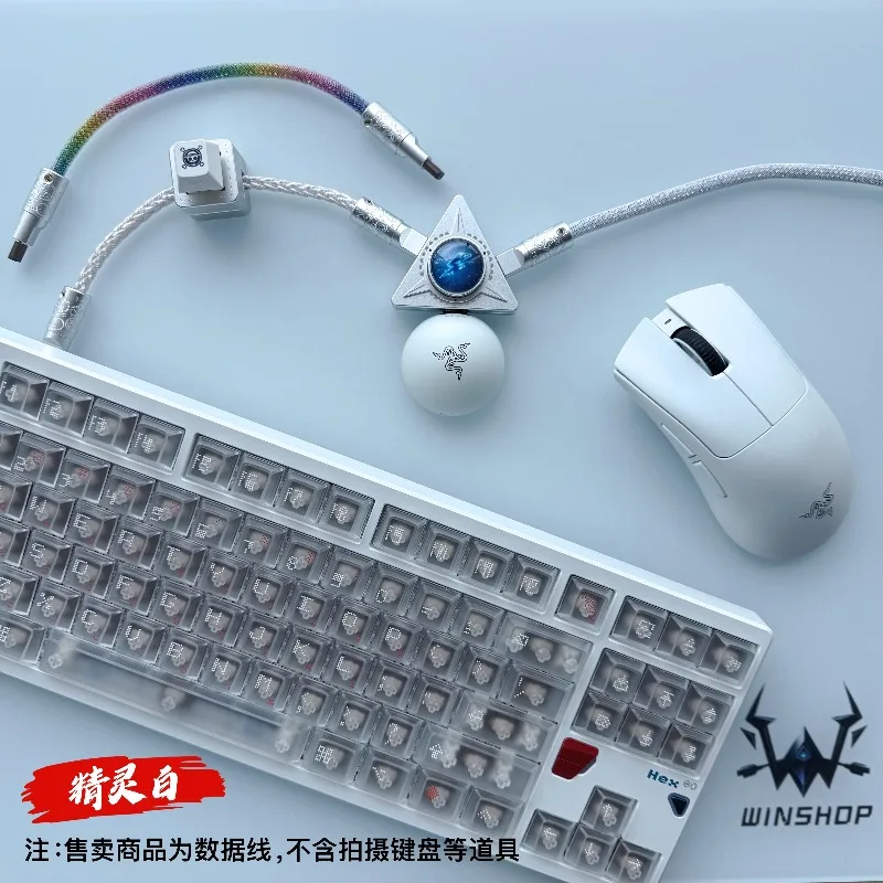 winshop 8K Polling Rate Cable Independent Power Dual Head for Magnetic Switch Keyboard Valorant Delta Force Esports Data Line