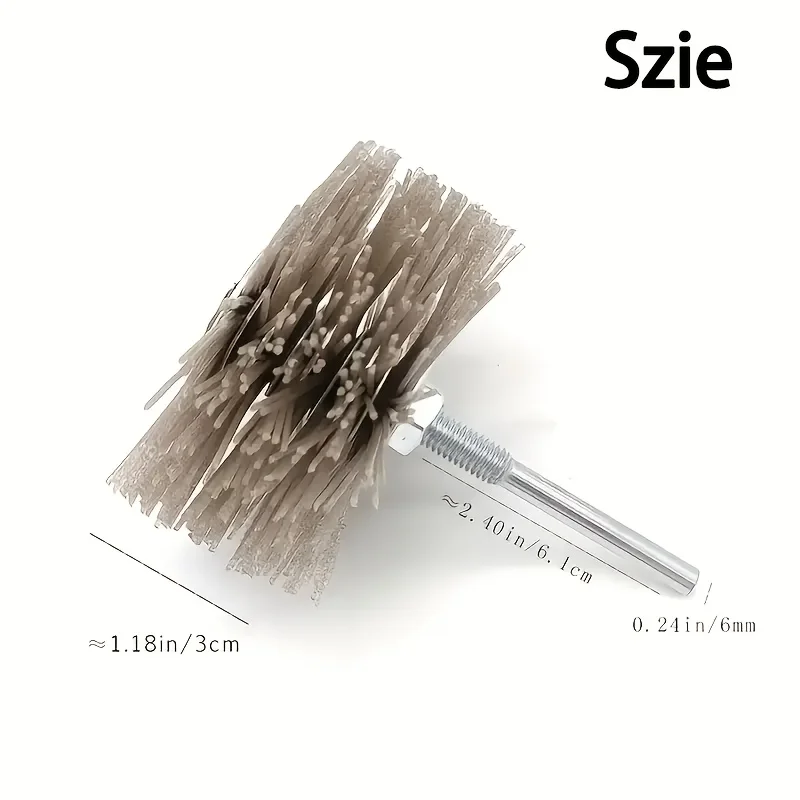2pcs Durable Nylon Polishing Brushes for Wood Carving & Furniture - Abrasive Flower Head Design, Ideal for Woodworking Tools