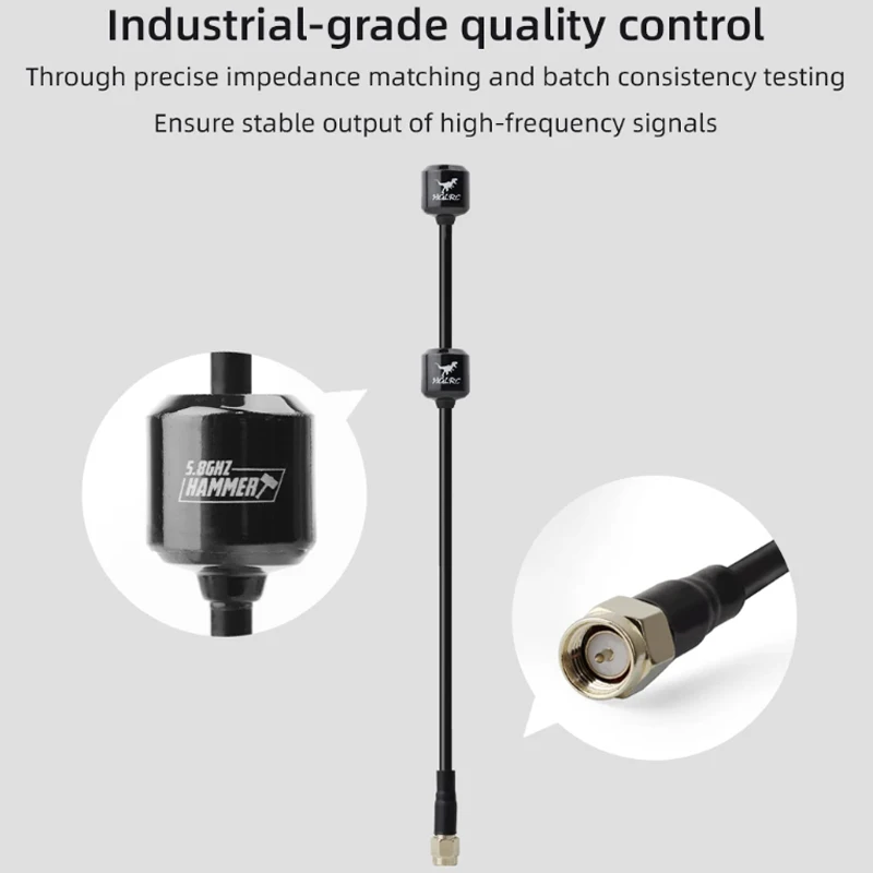 

HGLRC 5.8G Hammer Dual Antenna 5.65GHz RHCP LHCP SMA 170mm Dual-core RF RC FPV Quadcopter DIY Drone Freestyle Accessories Parts