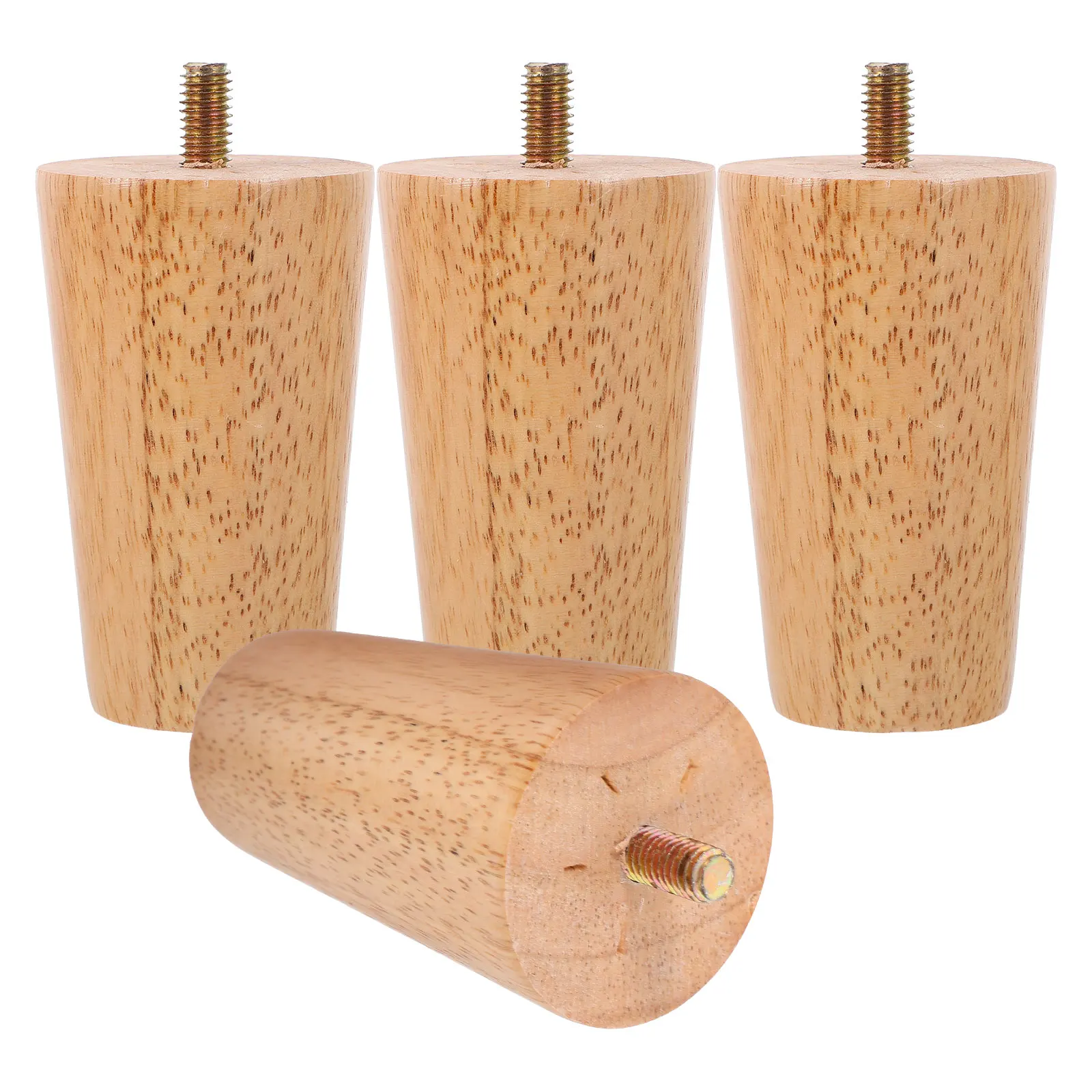 

4pcs Solid Wood Furniture Legs Replacement For Sofa Couch Table Stand Bed Frame M8 Screw On Wooden Feet Modern Design