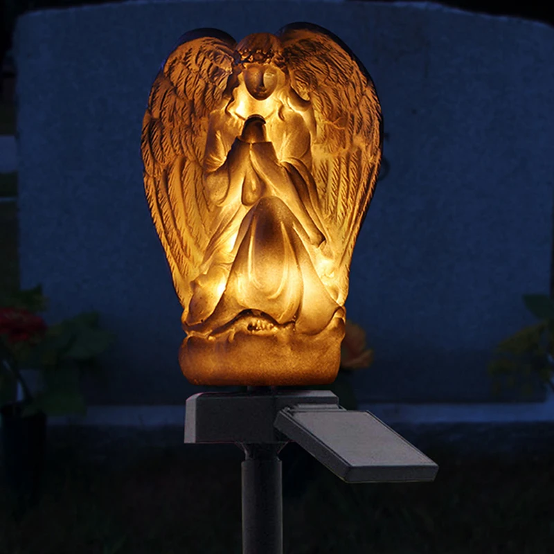 

LED Outdoor Solar Lamp Angel Shape Statue Garden Lawn Light for Outdoor Landscape Path Garden Decoration Sculpture Lights