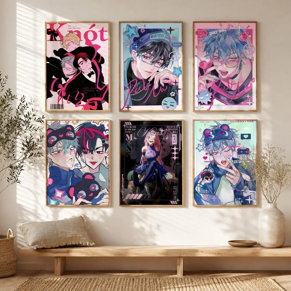 Musical Anime A-ALIEN STAGE Poster All-match HD Waterproof Self-Adhesive Wall Art Sticker For Home Bedroom